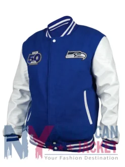 Seattle Blue Seahawks Season 50th Jacket