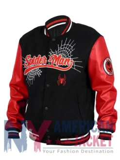 Spider Man Across the Spider Verse Miles Morales Varsity Jacket