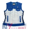Stegaro American Eagle Motorcycle Blue Leather Vest