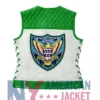 Stegaro American Eagle Motorcycle Green Leather Vest