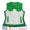 Stegaro American Eagle Motorcycle Leather Green Vest