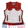 Stegaro American Eagle Motorcycle Leather Maroon Vest