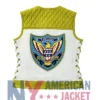 Stegaro American Eagle Motorcycle Leather Yellow Vest