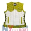Stegaro American Eagle Motorcycle Yellow Leather Vest