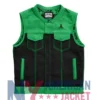 Stegaro Battalion Skull Biker Green Leather Vest