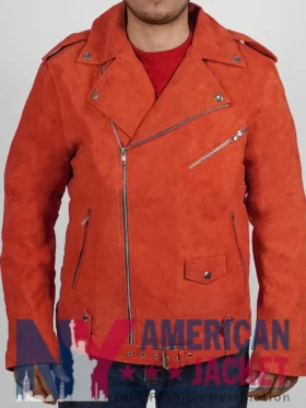 Suede Leather Biker Jacket Brando