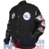 Team Philadelphia 76ers Varsity Black Out Logo Jacket
