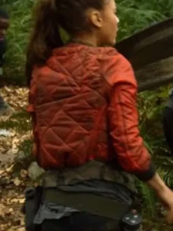 The 100 S02 Raven Reyes Bomber Quilted Jacket