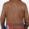 The Amateur 2025 Rami Malek Brown Biker Jacket