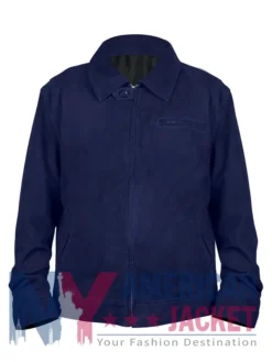 The Beast in Me S01 Rhys Blue Suede Matthew Jacket