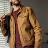 The Institute S01 Ben Barnes Brown Cotton Jacket
