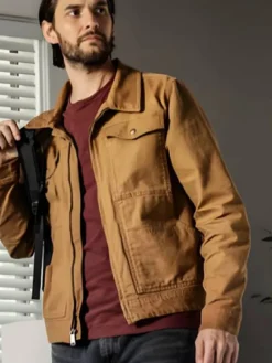 The Institute S01 Ben Barnes Brown Cotton Jacket