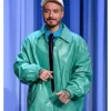The Tonight Show J Balvin Turquoise Leather Jacket