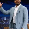 The Tonight Show S12 Anthony Mackie Blue Blazer