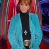 The Voice S28 Reba McEntire Blue Fringe Coat