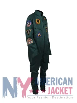 Top Gun Val Costume Kilmer Green Uniform Jumpsuit