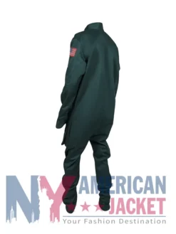 Top Gun Val Kilmer Green Uniform Costume Jumpsuit