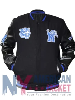 University of Memphis Classic Varsity Black Jacket