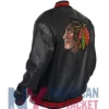 Varsity Chicago Black Blackhawks Leather Jacket