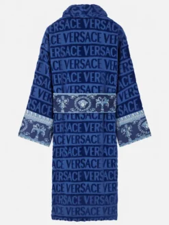Versace Blue Baroque Bathrobe