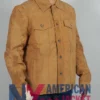 Wes Bentley Shirt Yellowstone Style Suede Trucker Jacket