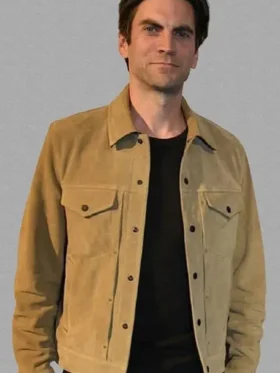 Wes Bentley Yellowstone Shirt Style Suede Trucker Jacket