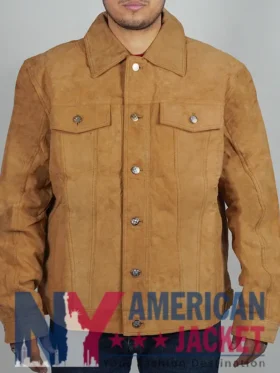 Wes Bentley Yellowstone Suede Shirt Trucker Jacket
