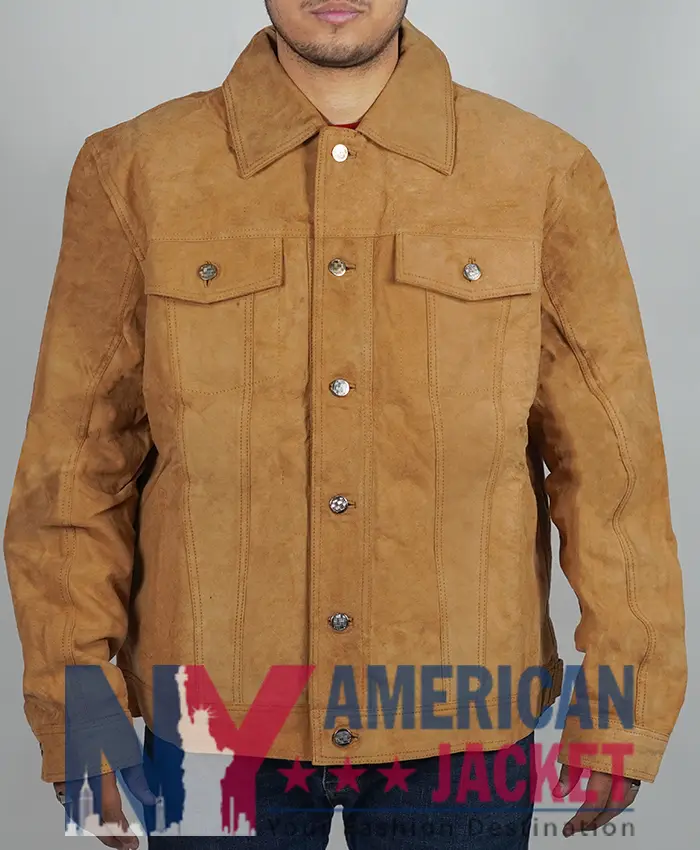 Wes Bentley Yellowstone Suede Shirt Trucker Jacket