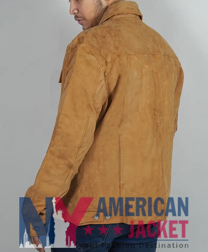 Yellowstone Wes Bentley Shirt Style Suede Trucker Jacket