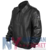 2025 Wake Up Dead Man Kunis Mila Bomber Leather Jacket