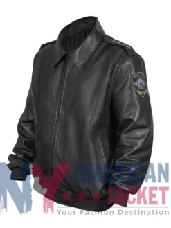2025 Wake Up Dead Man Kunis Mila Bomber Leather Jacket