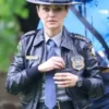 2025 Wake Up Dead Man Mila Kunis Leather Bomber Jacket