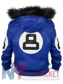 8 Ball Multiple Colors Bomber Unisex Hooded Leather Jacket