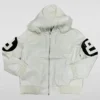 8 Ball Multiple Unisex Colors Bomber Hooded Leather Jacket