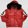 8 Ball Multiple Unisex Hooded Colors Bomber Leather Jacket