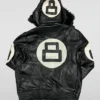 8 Ball Unisex Bomber Multiple Colors Hooded Leather Jacket