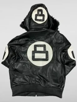 8 Ball Unisex Bomber Multiple Colors Hooded Leather Jacket