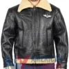 Alden Black Shearling Bomber SF Jacket
