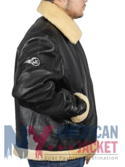 Alden Shearling Black Bomber SF Jacket