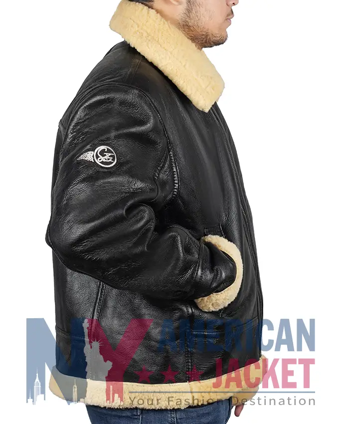 Alden Shearling Black Bomber SF Jacket