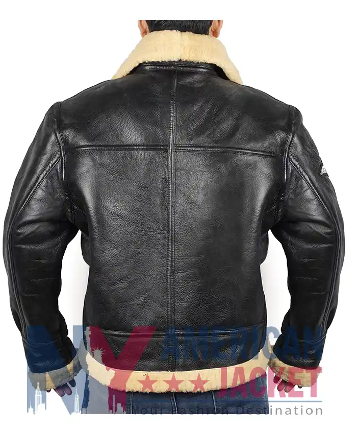 Alden Shearling Black SF Bomber Jacket