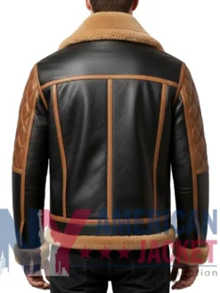 Aviator Vintage B3 Black and Tan Leather Jacket