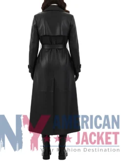 Black Leather Trench Coat Women's