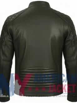 Cafe Leather Men's Racer Quilted Jacket