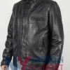 Cafe Racer Men’s Black Real Leather Biker Field Jacket