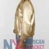 Cheryl Golden Metallic Biker Jacket