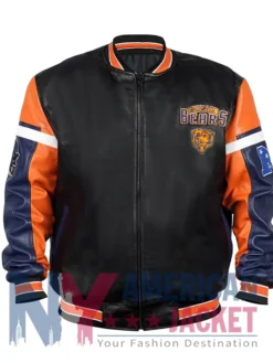 Chicago Bears Leather Bomber Jacket