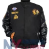 Chicago Blackhawks Animal Patches Black Varsity Jacket