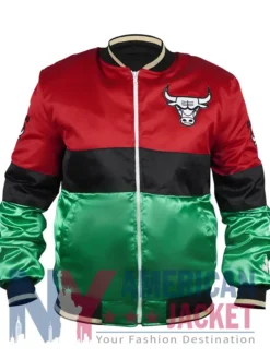 Chicago Bulls 75th Anniversary Color Block Satin Jacket