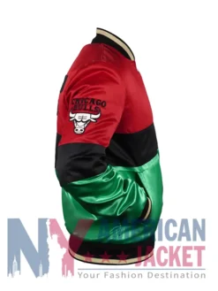 Chicago Bulls Satin 75th Anniversary Color Block Jacket